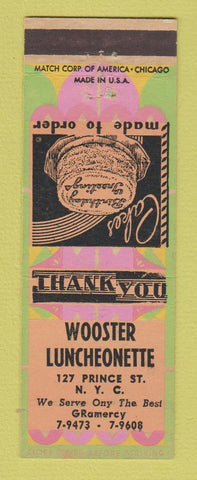 Matchbook Cover - Wooster Luncheonette New York City