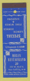 Matchbook Cover - Milan Restaurant New York City