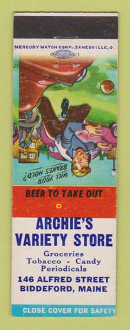 Matchbook Cover - Archie's Variety Store Biddeford ME