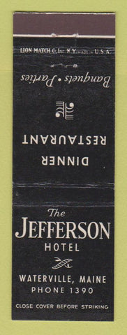 Matchbook Cover - Jefferson Hotel Waterville ME