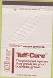 Matchbook Cover - Tuff Cure Oliver Tirecap Supplies Oakland CA 40 Strike