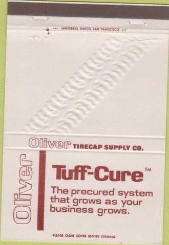 Matchbook Cover - Tuff Cure Oliver Tirecap Supplies Oakland CA 40 Strike