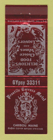 Matchbook Cover - Prestile Terrace Motel Caribou ME