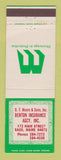 Matchbook Cover - DT Moore Sons Benton Insurance Saco ME