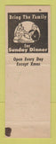 Matchbook Cover - Wonder Bar Steak House Biddeford ME