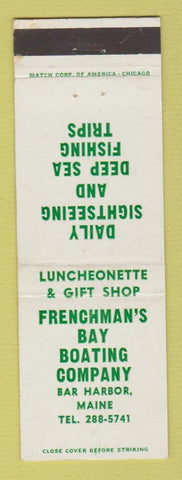 Matchbook Cover - Frenchman's Bay Boating Company Bar Harbor ME