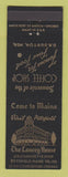 Matchbook Cover - Lancey House Pittsfield ME