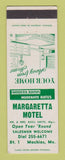 Matchbook Cover - Margaretta Motel Machias ME