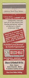 Matchbook Cover - GM Delco Heat Chase Kimball Oil Dover Foxcroft ME