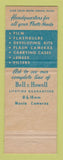 Matchbook Cover - Bell & Howell Movie Camera Mansur's Augusta ME