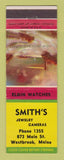 Matchbook Cover - Smith's Jewelry Cameras Westbrook ME