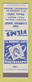 Matchbook Cover - The Camera Shop Frankfort IN