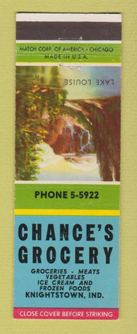 Matchbook Cover - Chance's Grocery Knightstown IN
