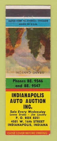 Matchbook Cover - Indianapolis Auto Auction IN