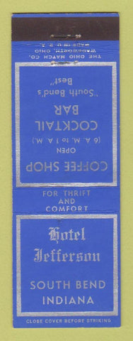 Matchbook Cover - Hotel Jefferson South Bend IN