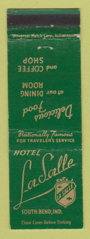 Matchbook Cover - Hotel LaSalle South Bend IN