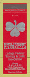 Matchbook Cover - Ladoga Federal Savings Loan Crawfordsville IN