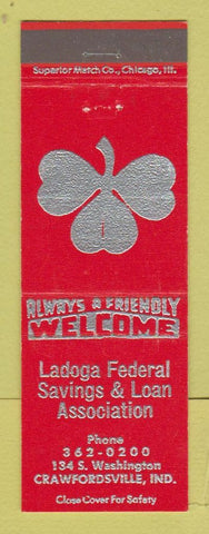 Matchbook Cover - Ladoga Federal Savings Loan Crawfordsville IN