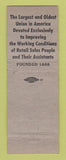 Matchbook Cover - Retail Clerks Union Lafayette IN