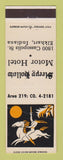 Matchbook Cover - Sleepy Hollow Motor Hotel Elkharrt IN