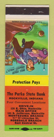 Matchbook Cover - Parke State Bank Rockville IN
