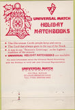 Matchbook Cover - Universal Rainbow Match Brandon MS 40 Strike