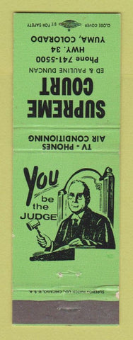 Matchbook Cover - Supreme Court Motel Yuma Colorado