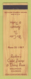 Matchbook Cover - Bucklen's Cedar Lounge Restaurant Englewood Colorado