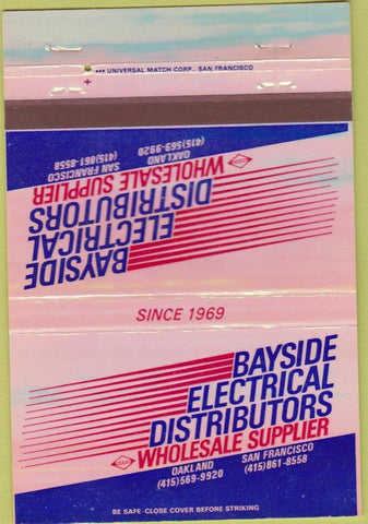 Matchbook Cover - Bayside Electrical Dist Rainbow Oakland CA 40 Strike