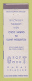 Matchbook Cover - Croft Court Motel Ouray Colorado