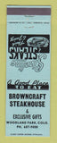 Matchbook Cover - Browncraft Steak House Woodland Park Colorado
