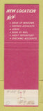 Matchbook Cover - West Greeley National Bank Colorado