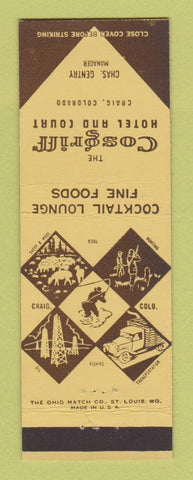 Matchbook Cover - Cosgriff Hotel Craig Colorado