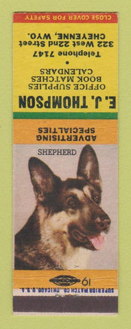 Matchbook Cover - EJ Thompson Advertising Cheyenne WY