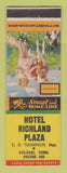 Matchbook Cover - Hotel Richland Plaza Pulaski TN