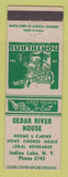 Matchbook Cover - Cedar River House Indian Lake NY