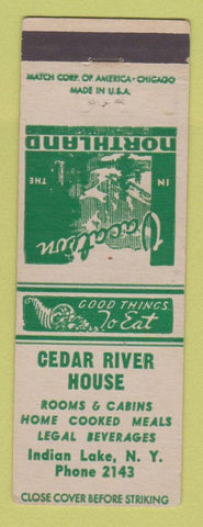Matchbook Cover - Cedar River House Indian Lake NY