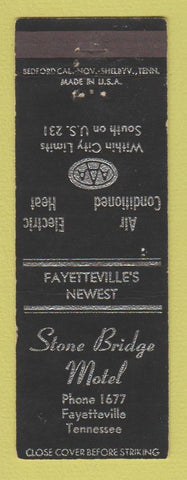 Matchbook Cover - Stone Bridge Motel Fayetteville TN