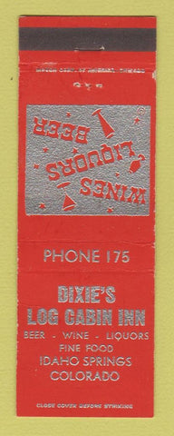 Matchbook Cover - Dixie's Log Cabin Inn Idaho Springs Colorado