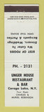 Matchbook Cover - Unger House Restaurant Caroga Lake NY