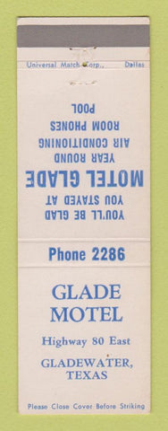 Matchbook Cover - Motel Glade Gladewater TX