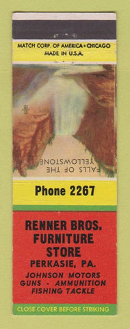 Matchbook Cover - Renner Bros Furniture Store Perkasie PA