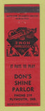 Matchbook Cover - Don's Shine Parlor Sporting Goods Plymouth IN