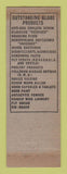 Matchbook Cover - Globe Labs Animal Serums Walgreens Drug Store Williston ND