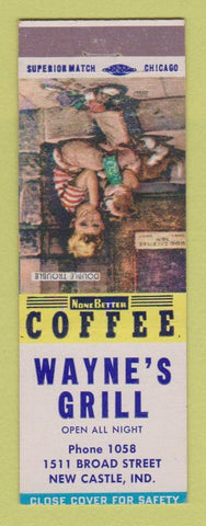 Matchbook Cover - Wayne's Grill New Castle IN