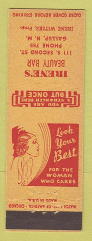 Matchbook Cover - Irene's Beauty Salon Gallup NM girlie