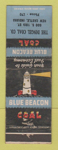 Matchbook Cover - Blue Beacon Coal Dinger New Castle IN WEAR