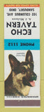 Matchbook Cover - Echo Tavern Sandusky OH German Shepherd