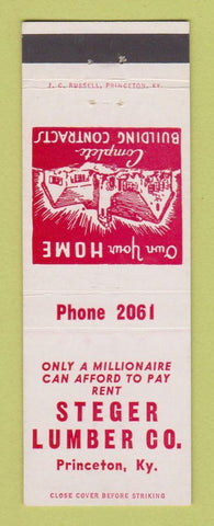 Matchbook Cover - Steger Lumber Princeton KY