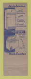 Matchbook Cover - Kelvinator Stove Oven Edenton NC Furniture